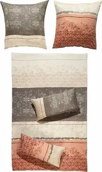 Комплект постельного белья Erwin Mller 166056 2-teilig, 135x1x200 см цвет rot-kiesel-beige