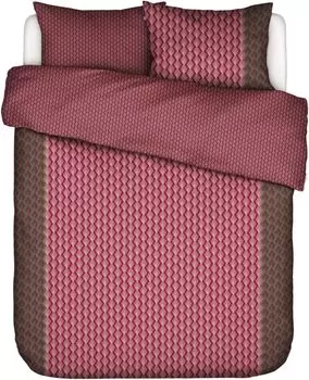 Комплект постельного белья Essenza сатиновый Tesse цвет вишнево-красный размер 140х200+70х90