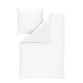Комплект постельного белья ESTELLA Atelier однотонный сатиновый VALETTA цвет белый размер 155х220+80х80 см