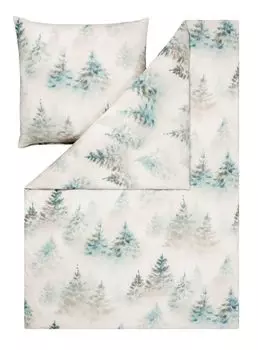 Комплект постельного белья ESTELLA Atelier Mako из джерси интерлок ALBIN цвет снег размер 135х200+80х80 см