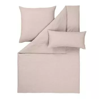 Комплект постельного белья Estella Exquisit полульняное Alvaro цвет песочный - 180 размер 155 х 200 + 80 х 80 + 40 х 80 см