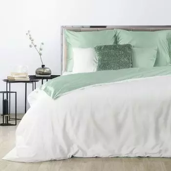 Комплект постельного белья Eurofirany NOVA3 белый мятный 140х200 см КОМПЛЕКТ из 2 предметов: с 1х наволочкой 70х80 см