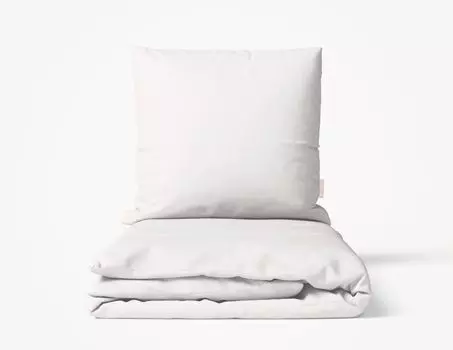 Комплект постельного белья Фабрика прачечной MOMM цвет опал, слоновая кость, размер 155х220+80х80 MOMM Wschefabrik