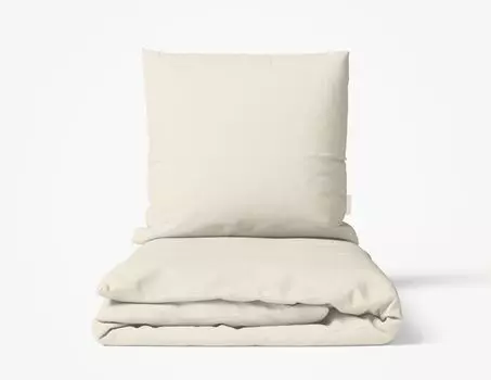 Комплект постельного белья Фабрика прачечной MOMM опаловый кремовый размер 140х200+70х90 MOMM Wschefabrik