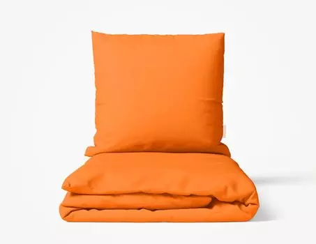 Комплект постельного белья Фабрика прачечной MOMM опаловый цвет темно-оранжевый размер 155х220+80х80 MOMM Wschefabrik