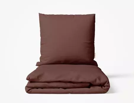 Комплект постельного белья Фабрика прачечной MOMM опаловый цвет шоколад размер 140х200+70х90 MOMM Wschefabrik
