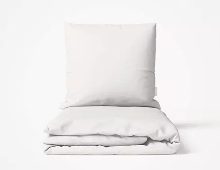 Комплект постельного белья Фабрика прачечной MOMM органический сатин цвет кремовый размер 140х200+70х90 MOMM Wschefabrik