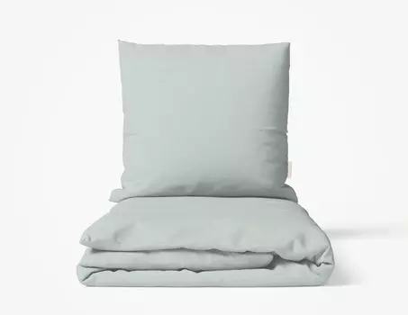 Комплект постельного белья Фабрика прачечной MOMM из чистого льна, цвет мятный, размер 140х200+70х90 MOMM Wschefabrik