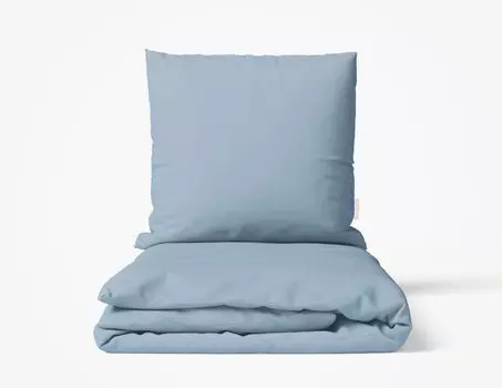 Комплект постельного белья Фабрика прачечной MOMM из чистого льна, цвет синий, размер 135х200+80х80 MOMM Wschefabrik