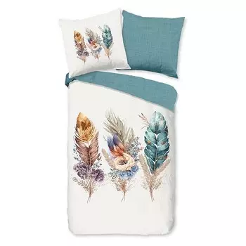 Комплект постельного белья Good morning Via, 200x200x1 см цвет petrol