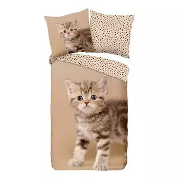 Комплект постельного белья Good morning Kitty, 135x200x1 см, песочный