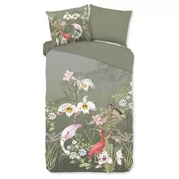 Комплект постельного белья Good morning Lesli, 140x240x1 см цвет olivgrn
