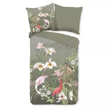 Комплект постельного белья Good morning Lesli, 155x220x1 см цвет olivgrn