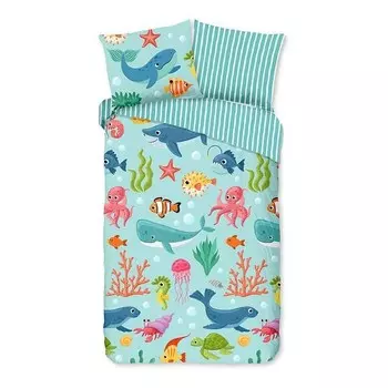 Комплект постельного белья Good morning Ocean, 140x240x1 см цвет aqua