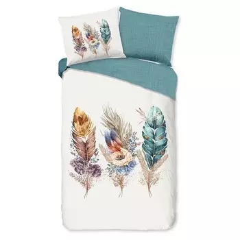 Комплект постельного белья Good morning Via, 140x240x1 см цвет petrol