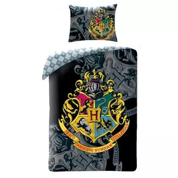 Комплект постельного белья Halantex Harry Potter, пододеяльник 140x200см, наволочка 70x90см, 100% хлопок, Рон Хогвартс Гермиона Рейвенкло Хаффлпафф