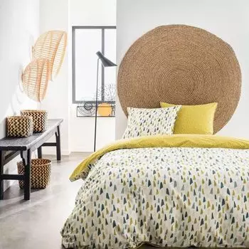 Комплект постельного белья HEUTE 220x240 см - 100% хлопок - графичный желтый - SUNSHINE 4.35 TODAY