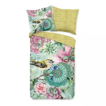 Комплект постельного белья HIP Xabine, 200x2x200 см цвет mint green