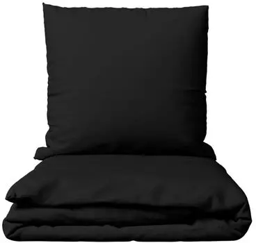 Комплект постельного белья хлопок черный Renforce 240х220 см 100% хлопок на молнии однотонный leonado vicenti