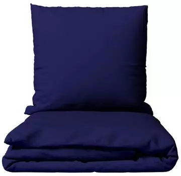 Комплект постельного белья хлопок темно-синий Renforce 155х200 см 100% хлопок на молнии однотонный leonado vicenti