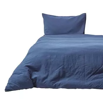 Комплект постельного белья HOMESCAPES темно-синий, 155 х 220 см