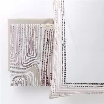 Комплект постельного белья и покрывало Gemma Riviera, двуспальный, бежевый