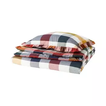 Комплект постельного белья Ikea Alhangemal, 2 предмета, 150x200/50x60 см, мультиколор