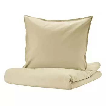 Комплект постельного белья Ikea Angslilja, 2 предмета, 140x200/80x80 см, светлый бежево-зеленый