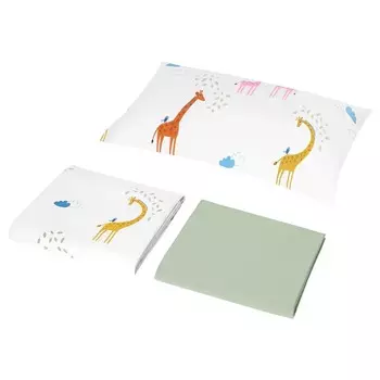 Комплект постельного белья Ikea Bergfink, 3 предмета, мультиколор, 150x200/50x80 см