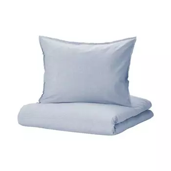 Комплект постельного белья Ikea Bergpalm, 2 предмета, 150x200/50x60 см, голубой