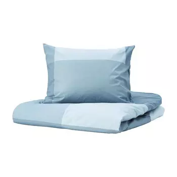 Комплект постельного белья Ikea Brunkrissla, 2 предмета, 140x200/80x80, голубой