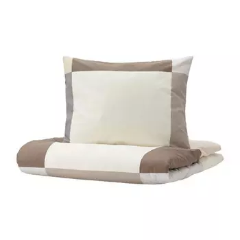 Комплект постельного белья Ikea Brunkrissla, 3 предмета, 240x220/80x80, коричневый