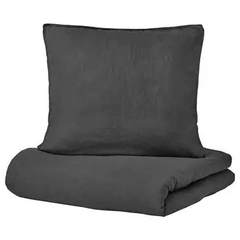 Комплект постельного белья Ikea Dytag, 3 предмета, 240x220/80x80 см, темно-серый
