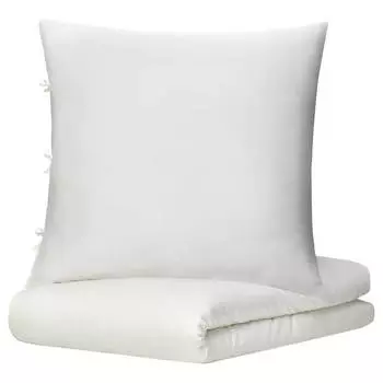 Комплект постельного белья Ikea Kritsuga, 2 предмета, 155x220/80x80 см, белый