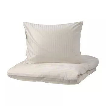 Комплект постельного белья Ikea Nattjasmin, 2 предмета, 140x200/80x80, светло-бежевый
