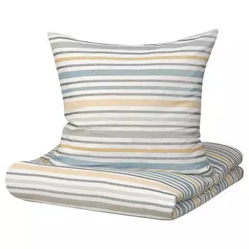 Комплект постельного белья Ikea Stavmal, 2 предмета, 140x200/80x80 см, мультиколор/полоска