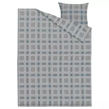 Комплект постельного белья Ikea Stavmal, 2 предмета, 140x200/80x80 см, синий/клетка