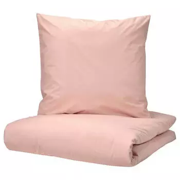 Комплект постельного белья Ikea Strandtall, 2 предмета, 140x200/80x80 см, розовый