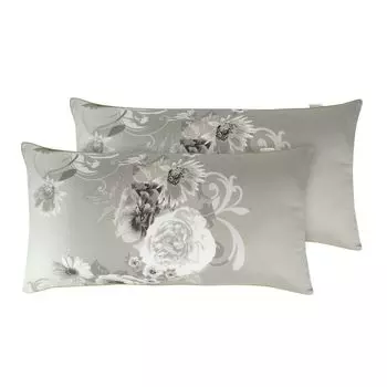 Комплект постельного белья из 100% хлопка Mako Satin | 2 наволочки 40х80см | Подол и молния золотистого цвета | Хевин AYMANDO