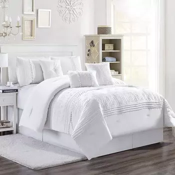 Комплект постельного белья из 7 предметов Chezmoi, белый