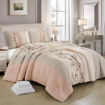 Комплект постельного белья из 7 предметов Chezmoi, темно-серый