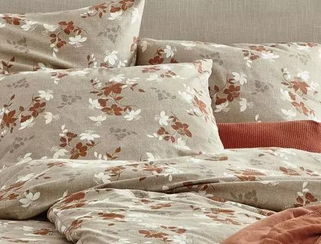 Комплект постельного белья из благородной фланели Ирисетт Тула-8398 размер 135х200+80х80 см цвет терра-50 Irisette