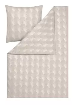 Комплект постельного белья из джерси интерлок Estella LOESCHEN Atelier Mako JACOBIA цвет перламутр размер 135х200+80х80 см