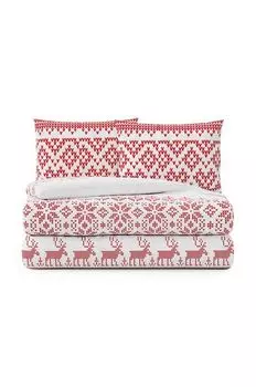 Комплект постельного белья из хлопка 200х200/80х80 см Inne, белый