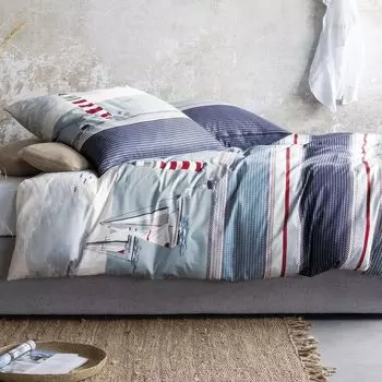 Комплект постельного белья из хлопка Irisette Maricia Easy 8482 цвет синий-20 размер 135х200+80х80 см