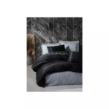 Комплект постельного белья из хлопка с вышивкой Gloria Grey