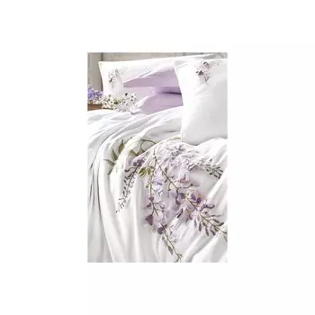 Комплект постельного белья из хлопкового атласа с 3D-вышивкой - Mita Lila