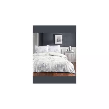 Комплект постельного белья из хлопкового атласа Tac, двойной с узором пейсли, индиго