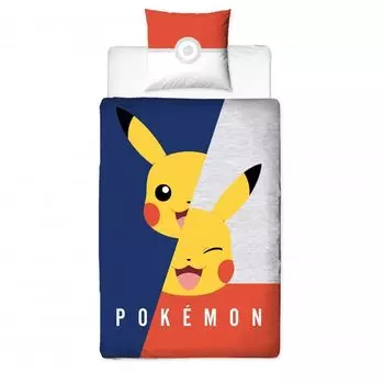 Комплект постельного белья из микрофибры Покемон Пикачу 2 предм. 135-140х200 63х63 см Nintendo