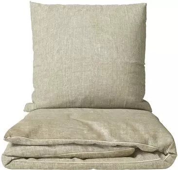 Комплект постельного белья из микрофибры 135х200 см бежевый в крапинку на молнии leonado vicenti